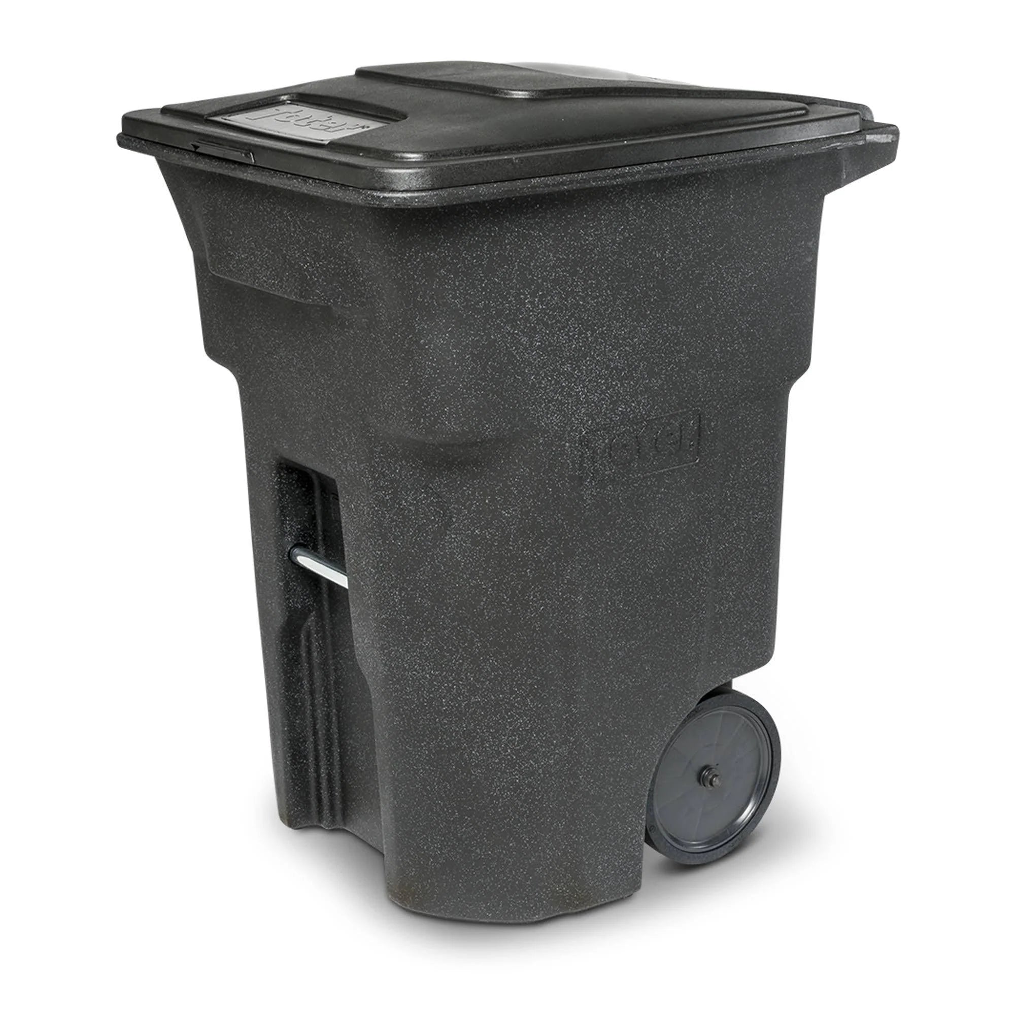 ana96 00bks 96 gal trash can with quiet wheels and lid